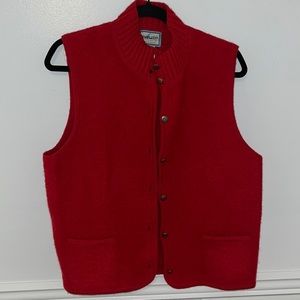 Pendleton dark red 100% wool vest
